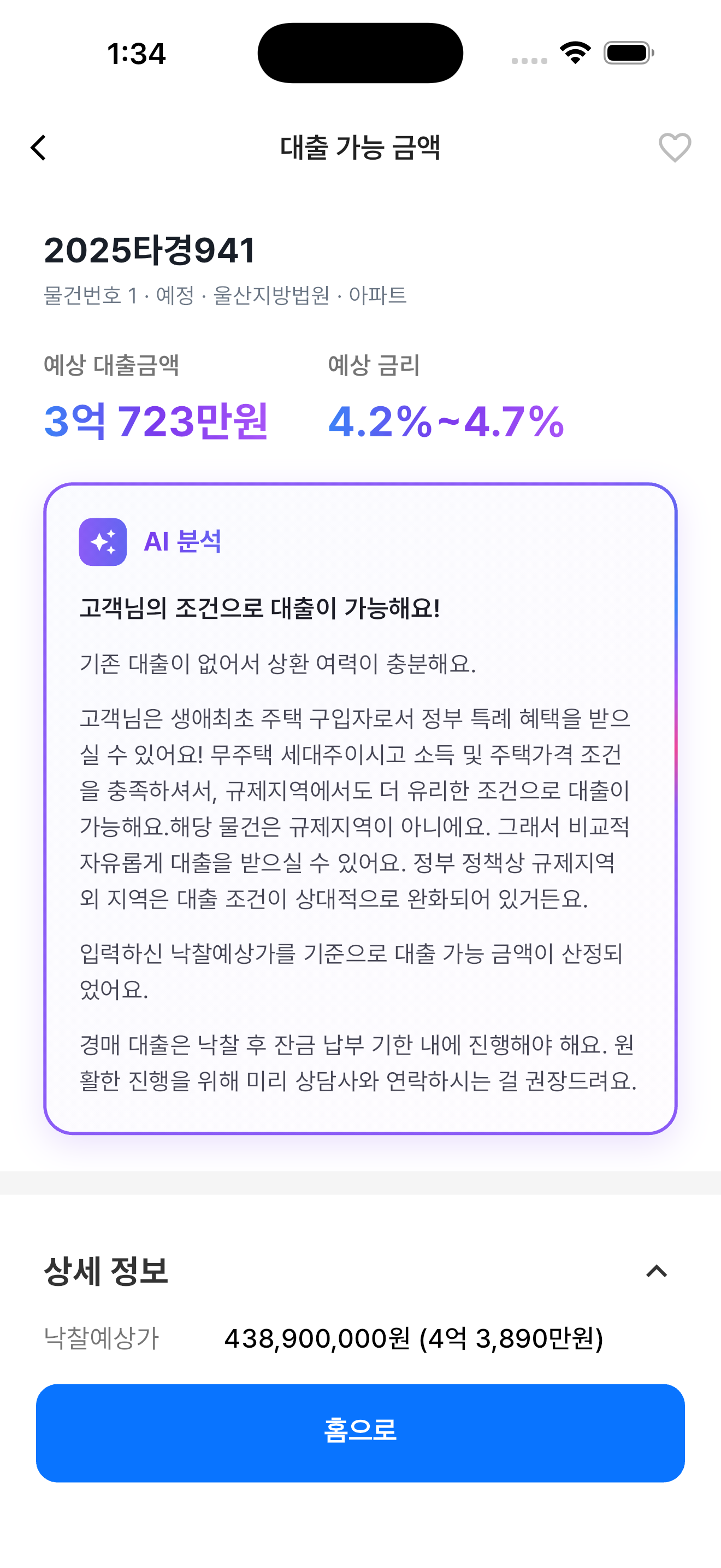 AI 대출 분석